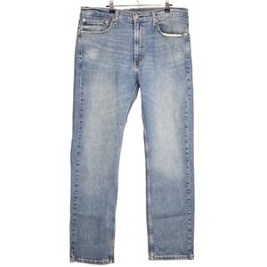 Levis Jeans 505 Mens 36x32 Medium Wash Straight Leg Blue Denim Pants Cotton